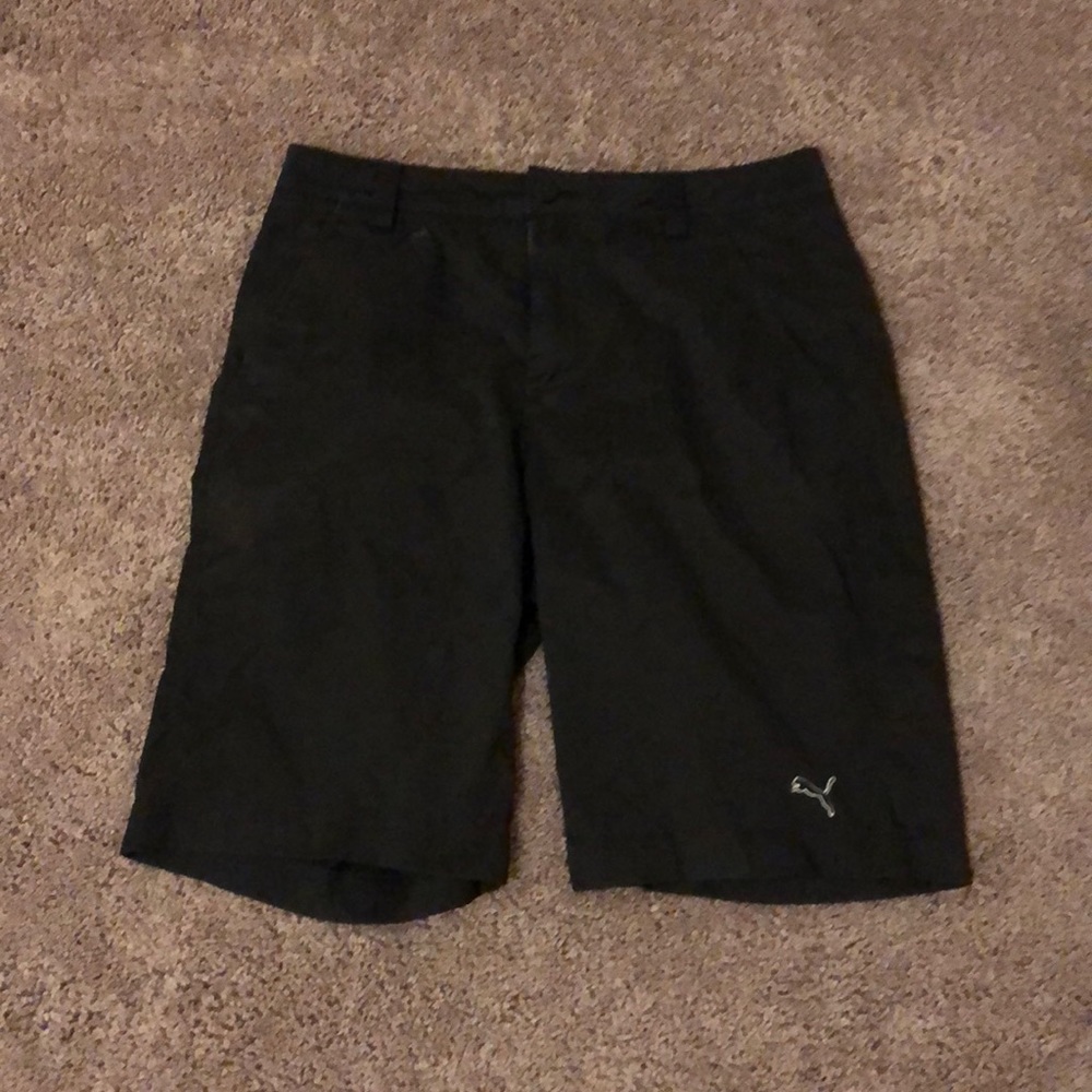 Black Puma Golf Shorts